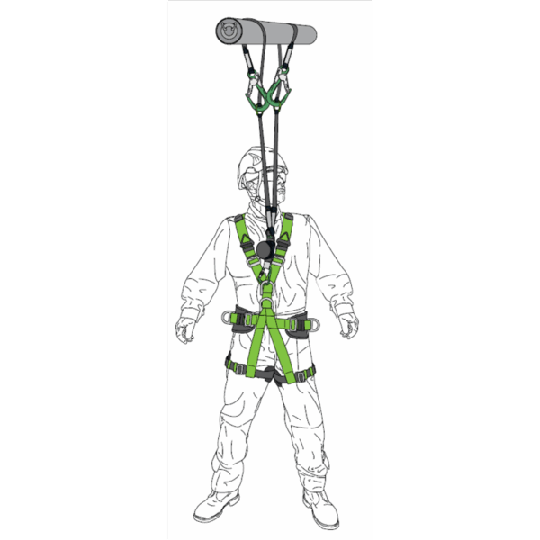 Gravity-S Fangline, dobbel elastisk med tie-back-ringer 2 m - Bilde 2