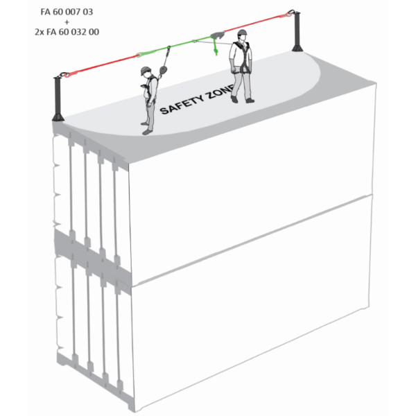 Kratos Safety Midlertidig livline for 2, 14 m - Bilde 3