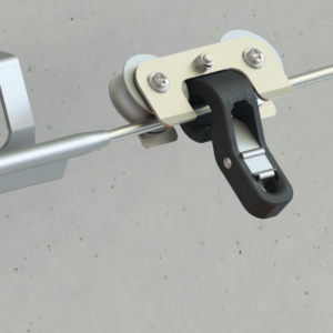 Horisontal wire med tralle