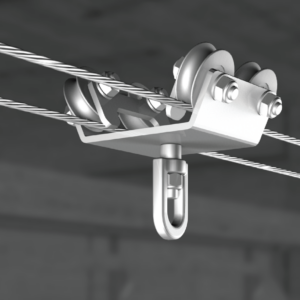 Horisontalt dobbelwire-system med tralle (høykapasitet)